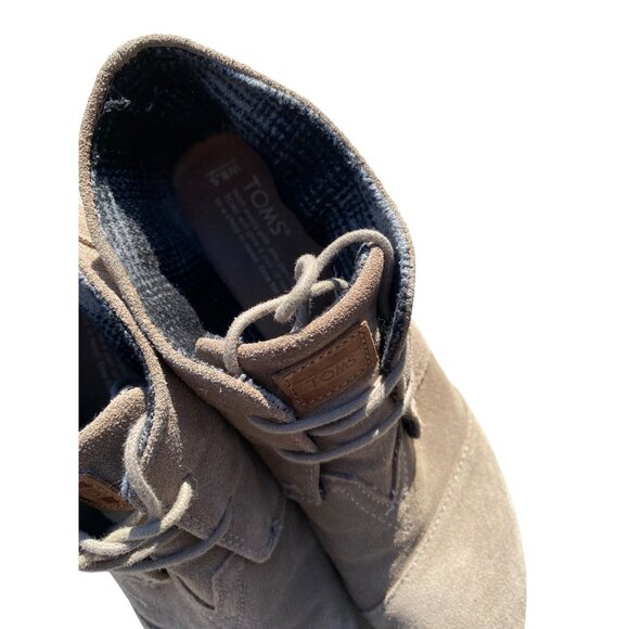 Toms Womens Suede Ankle Boots Size 8.5 W Tan - Picture 2 of 5
